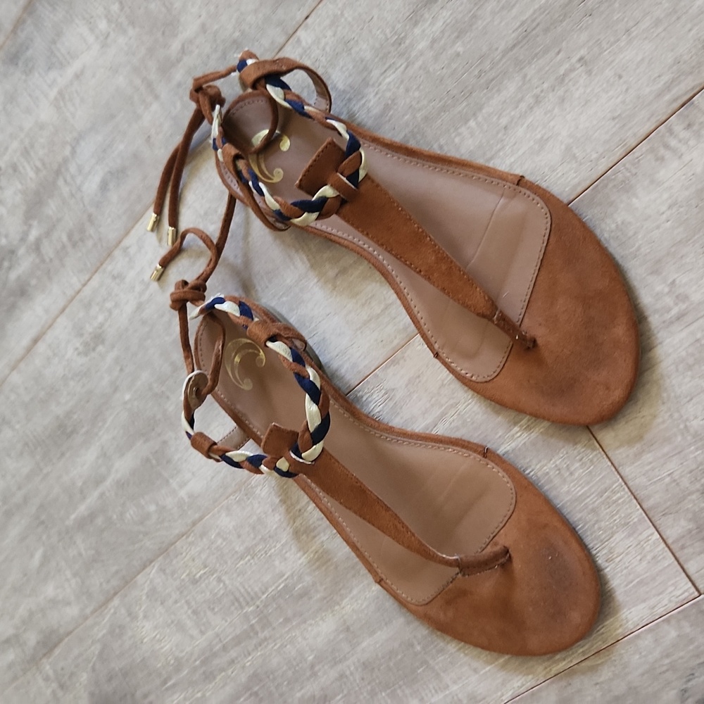 Charming Charlie Suede T-strap Sandals
